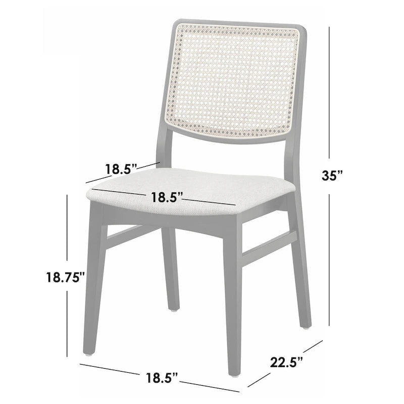 Chaises de salle à manger en rotin Gilcrest de Lifestorey (Lot de 2)