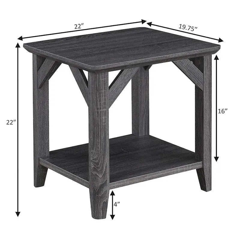 Table d'appoint Winston de Convenience Concepts avec étagère