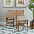 Chaise de salle à manger pliante Imperial Wood Rope (lot de 2)