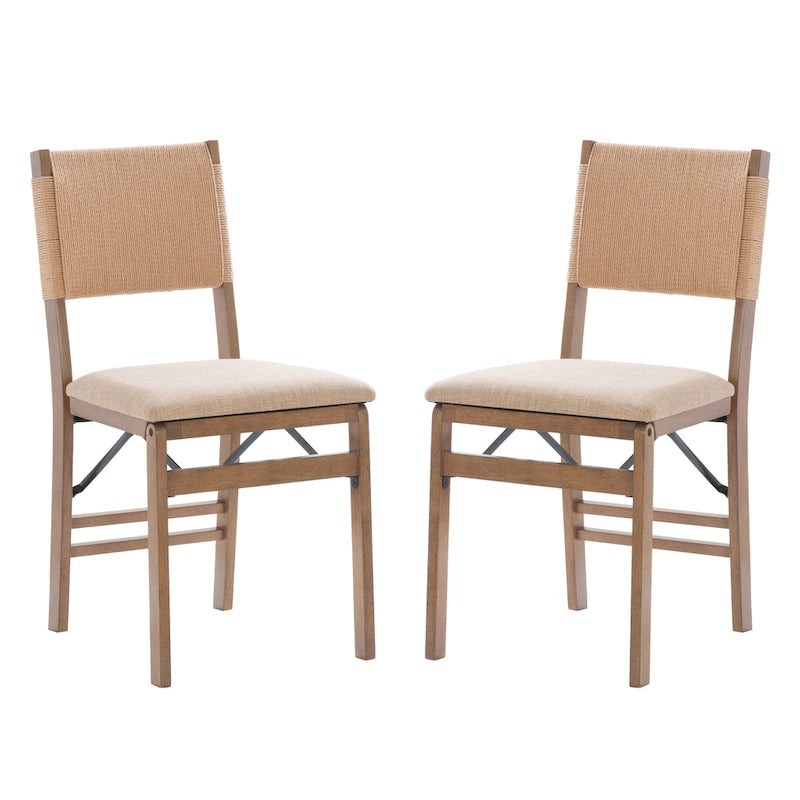 Chaise de salle à manger pliante Imperial Wood Rope (lot de 2)