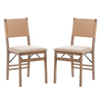 Chaise de salle à manger pliante Imperial Wood Rope (lot de 2)