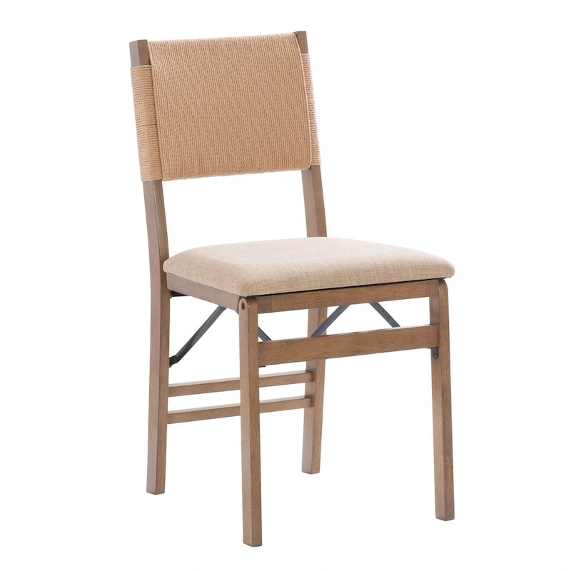 Chaise de salle à manger pliante Imperial Wood Rope (lot de 2)