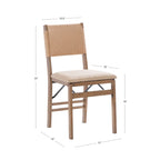 Chaise de salle à manger pliante Imperial Wood Rope (lot de 2)