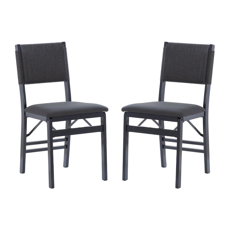 Chaise de salle à manger pliante Imperial Wood Rope (lot de 2)