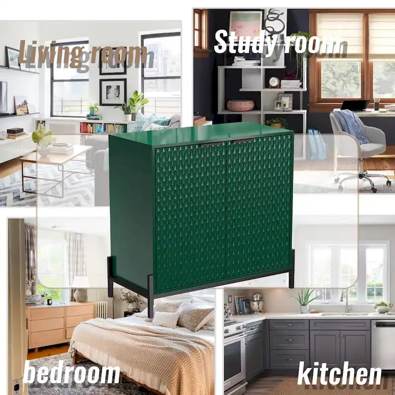 Clihome Buffet de rangement d'appoint moderne et brillant