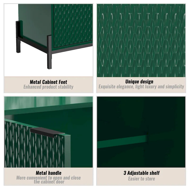 Clihome Buffet de rangement d'appoint moderne et brillant