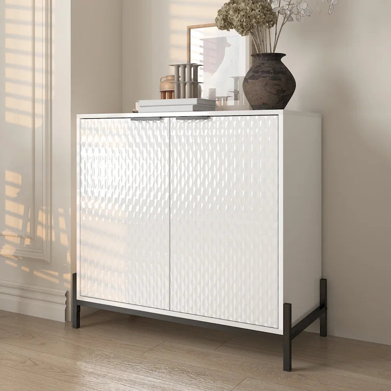 Clihome Buffet de rangement d'appoint moderne et brillant