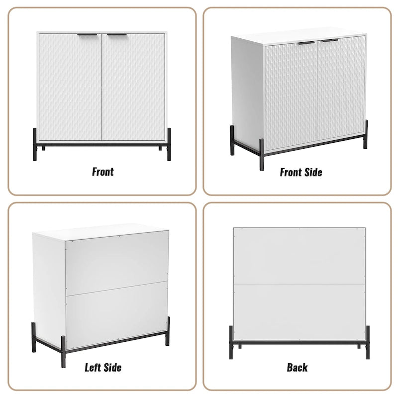 Clihome Buffet de rangement d'appoint moderne et brillant