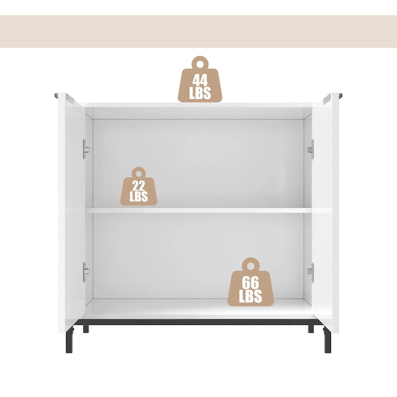 Clihome Buffet de rangement d'appoint moderne et brillant