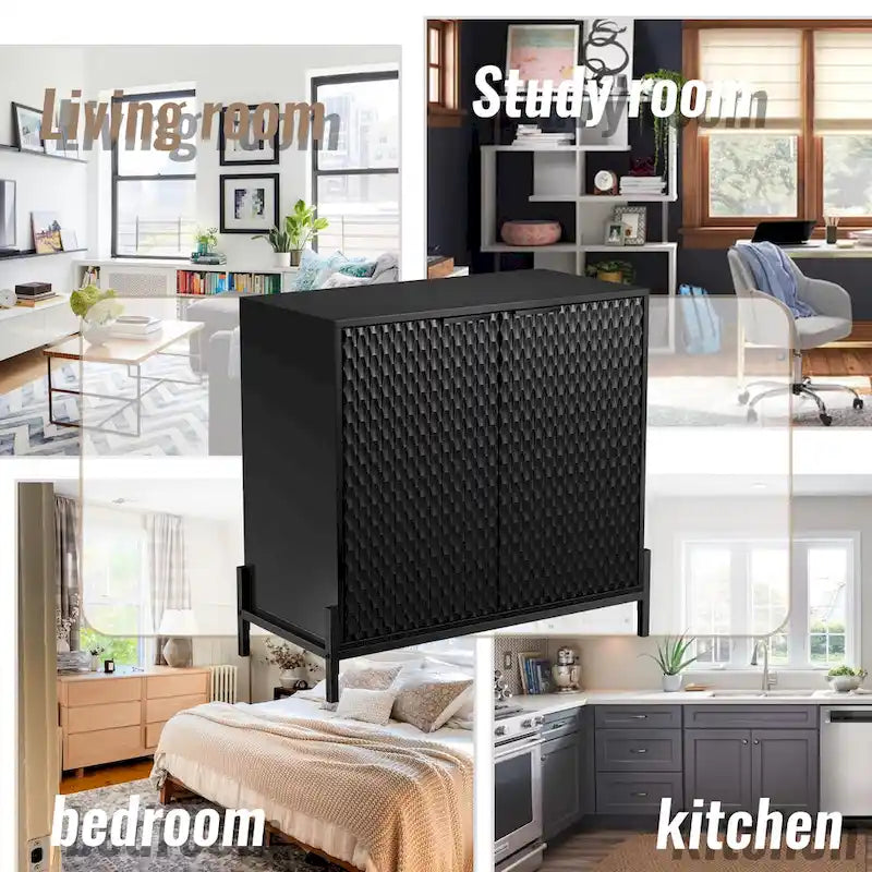 Clihome Buffet de rangement d'appoint moderne et brillant