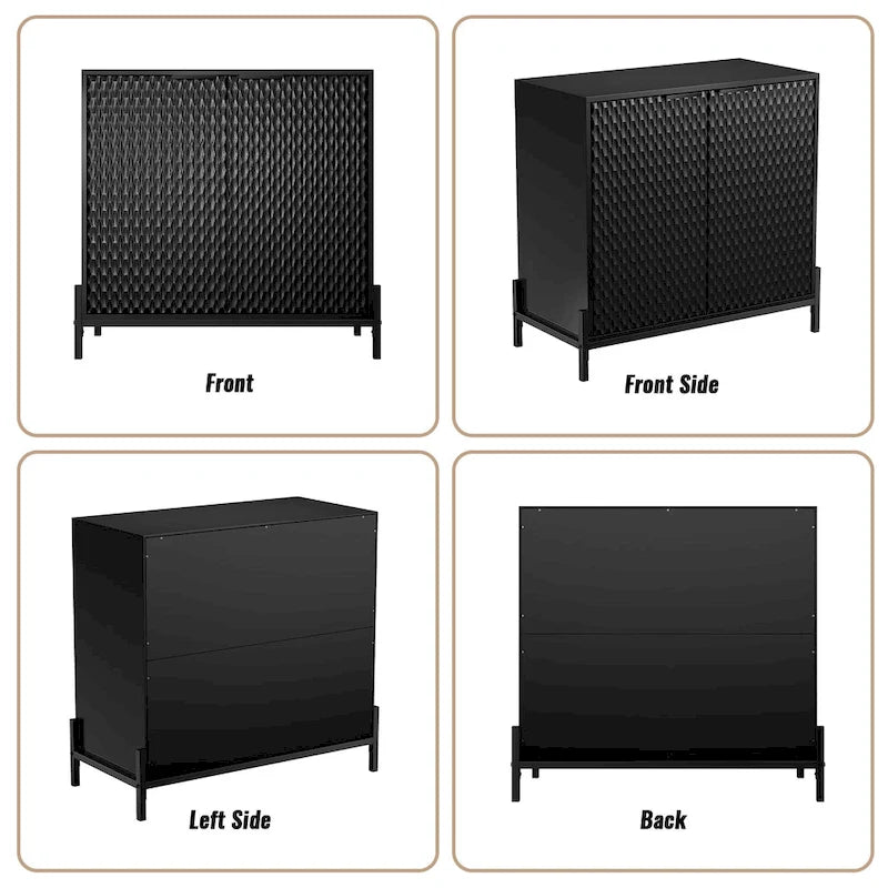 Clihome Buffet de rangement d'appoint moderne et brillant