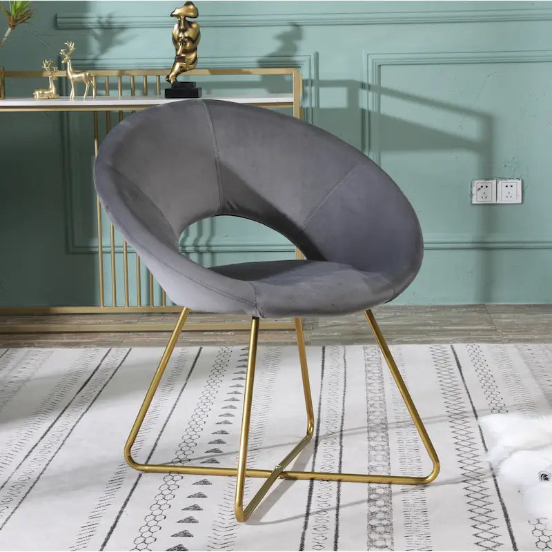 Fauteuil d'appoint en velours Murray Silver Orchid