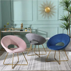 Fauteuil d'appoint en velours Murray Silver Orchid