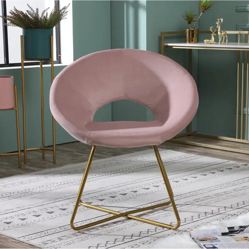 Fauteuil d'appoint en velours Murray Silver Orchid
