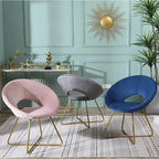 Fauteuil d'appoint en velours Murray Silver Orchid