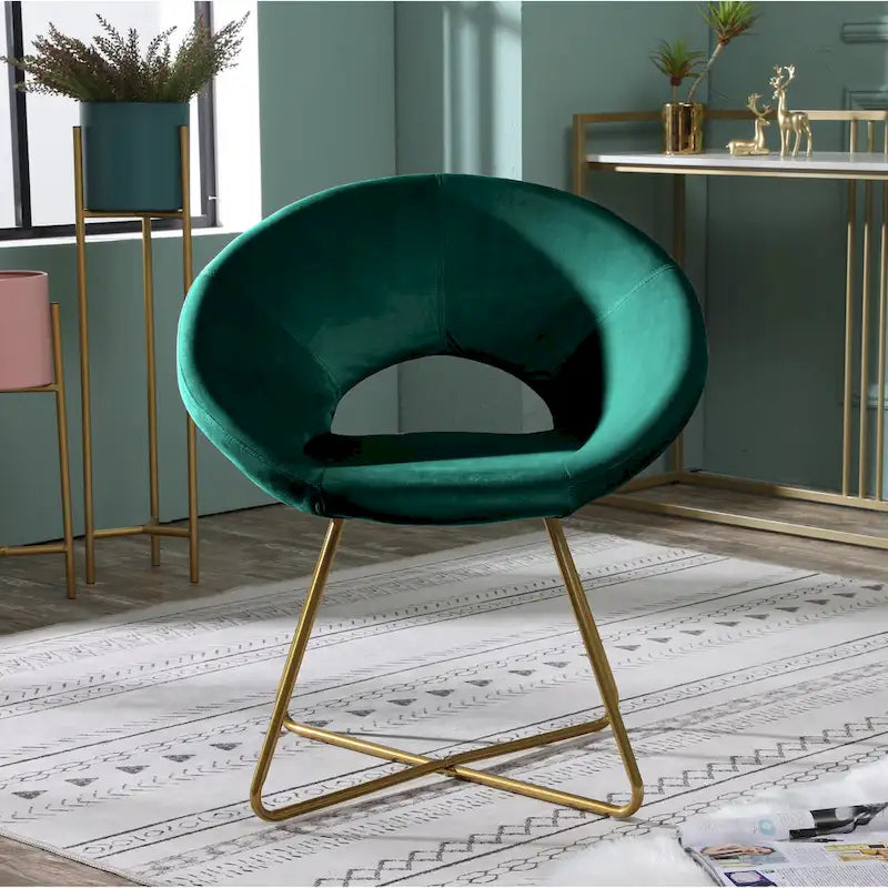 Fauteuil d'appoint en velours Murray Silver Orchid