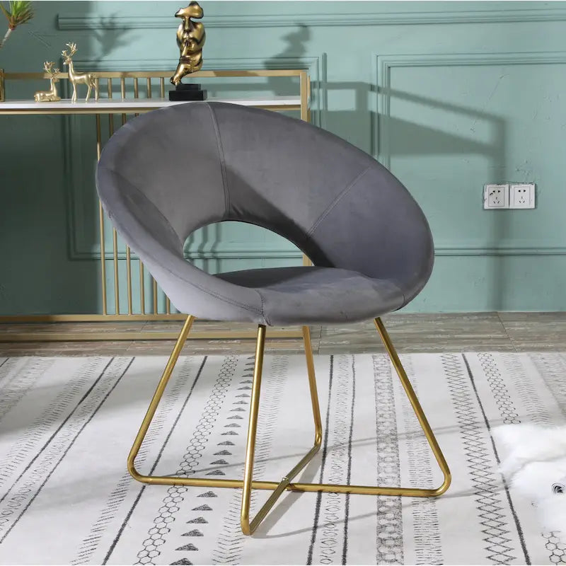 Fauteuil d'appoint en velours Murray Silver Orchid