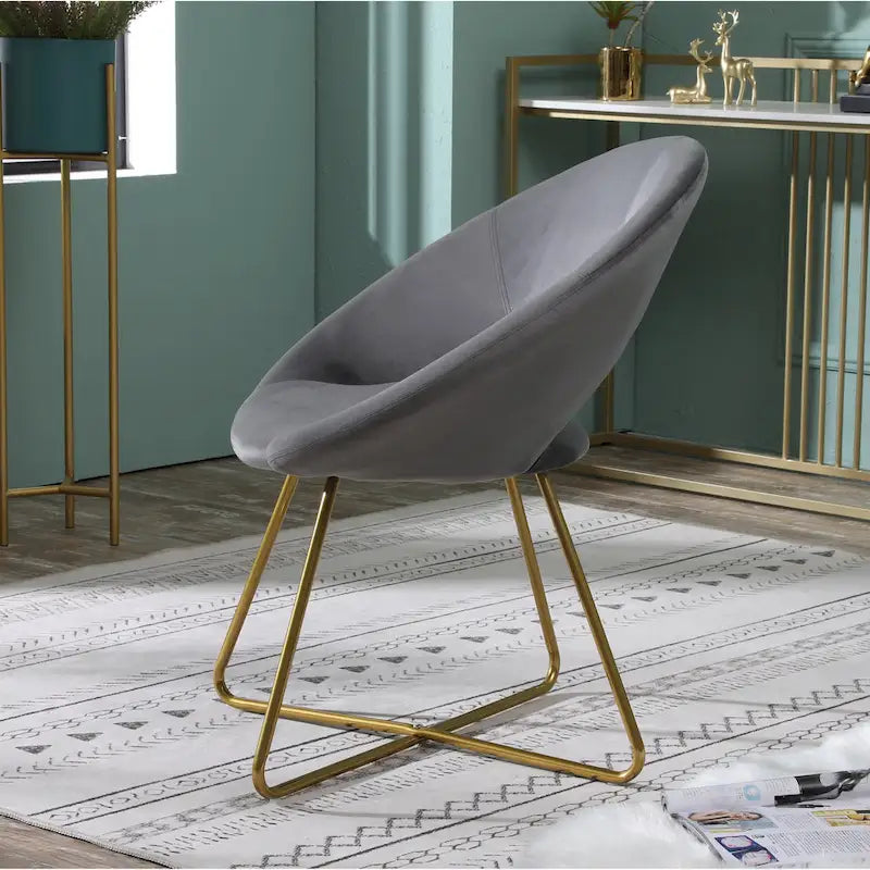 Fauteuil d'appoint en velours Murray Silver Orchid