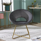 Fauteuil d'appoint en velours Murray Silver Orchid