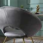 Fauteuil d'appoint en velours Murray Silver Orchid