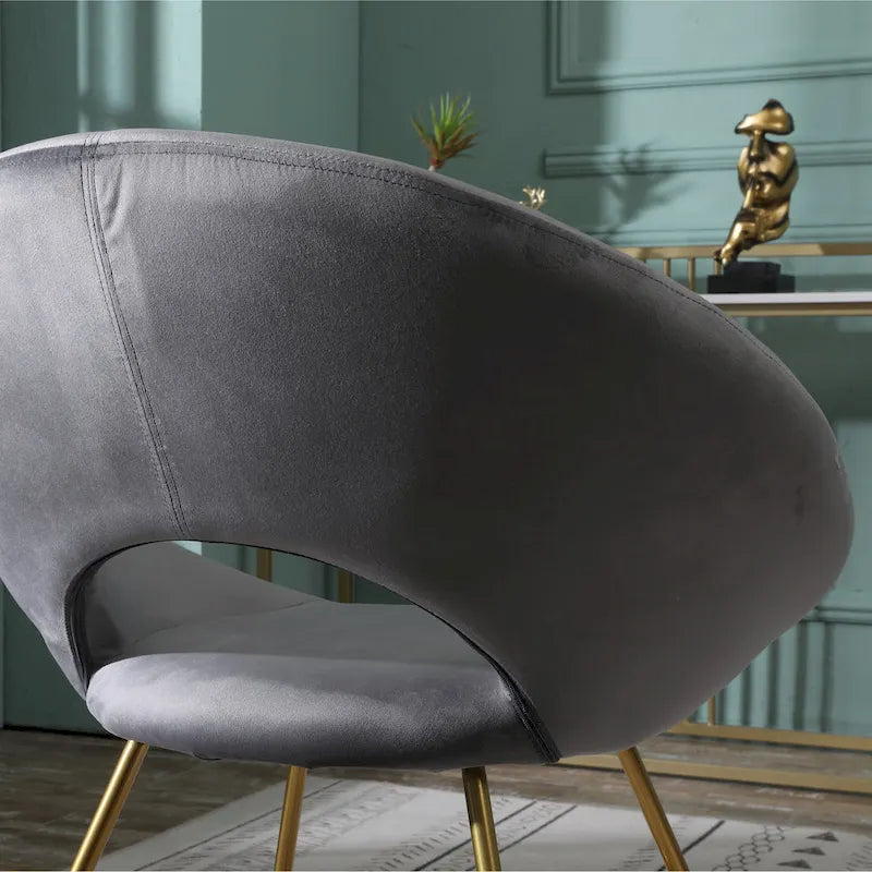 Fauteuil d'appoint en velours Murray Silver Orchid