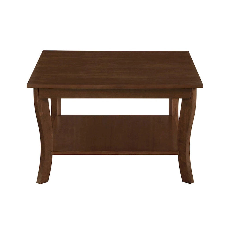 Table basse carrée avec étagère American Heritage de Convenience Concepts