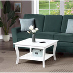 Table basse carrée avec étagère American Heritage de Convenience Concepts