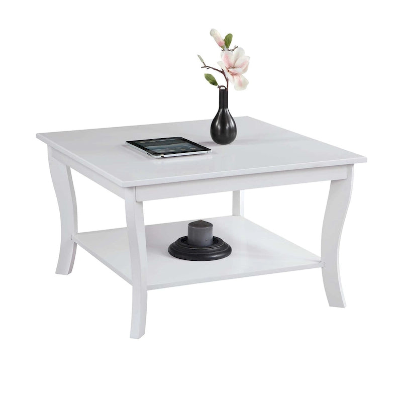 Table basse carrée avec étagère American Heritage de Convenience Concepts