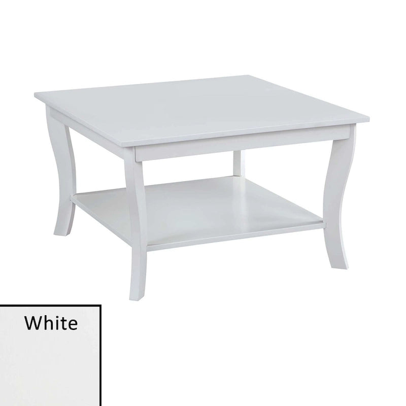 Table basse carrée avec étagère American Heritage de Convenience Concepts