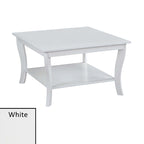 Table basse carrée avec étagère American Heritage de Convenience Concepts
