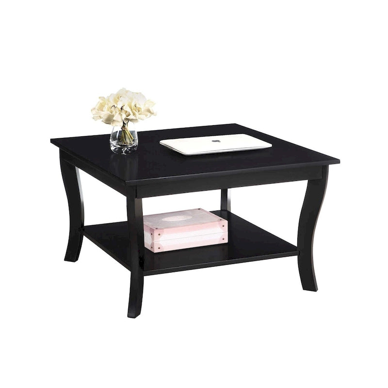 Table basse carrée avec étagère American Heritage de Convenience Concepts
