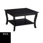 Table basse carrée avec étagère American Heritage de Convenience Concepts