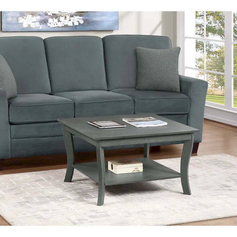Table basse carrée avec étagère American Heritage de Convenience Concepts