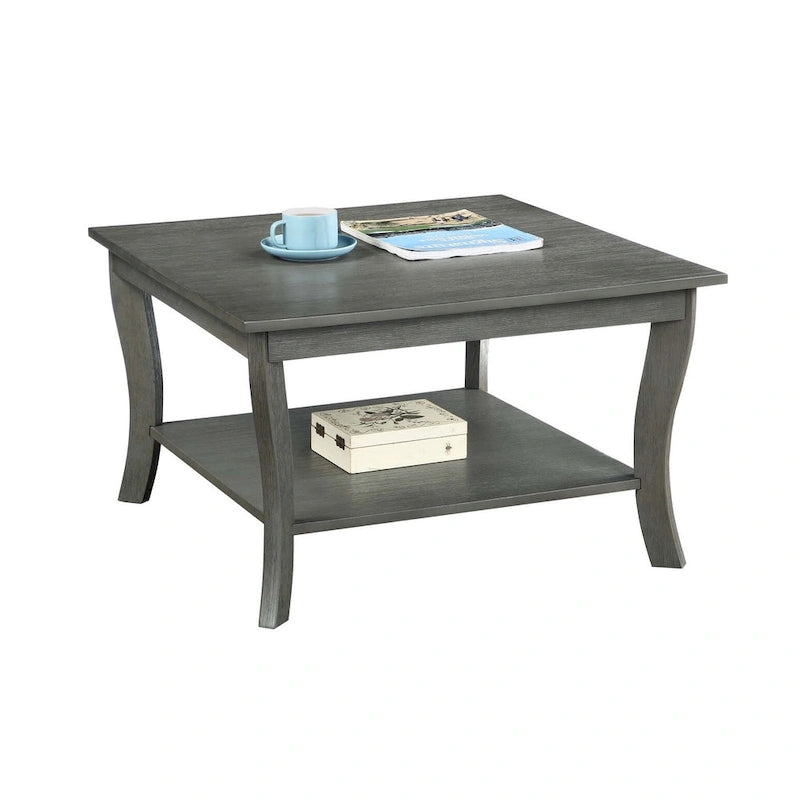 Table basse carrée avec étagère American Heritage de Convenience Concepts