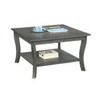 Table basse carrée avec étagère American Heritage de Convenience Concepts