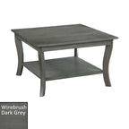 Table basse carrée avec étagère American Heritage de Convenience Concepts