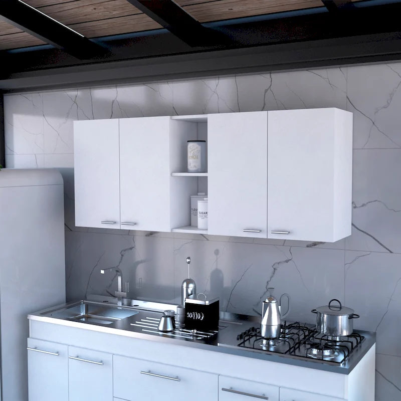 Meuble haut de cuisine Winslow 150 de FM Furniture, quatre portes