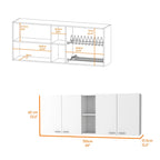 Meuble haut de cuisine Winslow 150 de FM Furniture, quatre portes