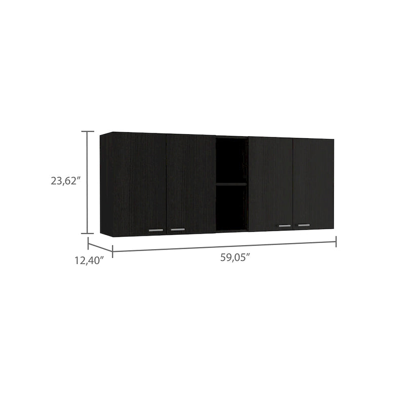 Meuble haut de cuisine Winslow 150 de FM Furniture, quatre portes