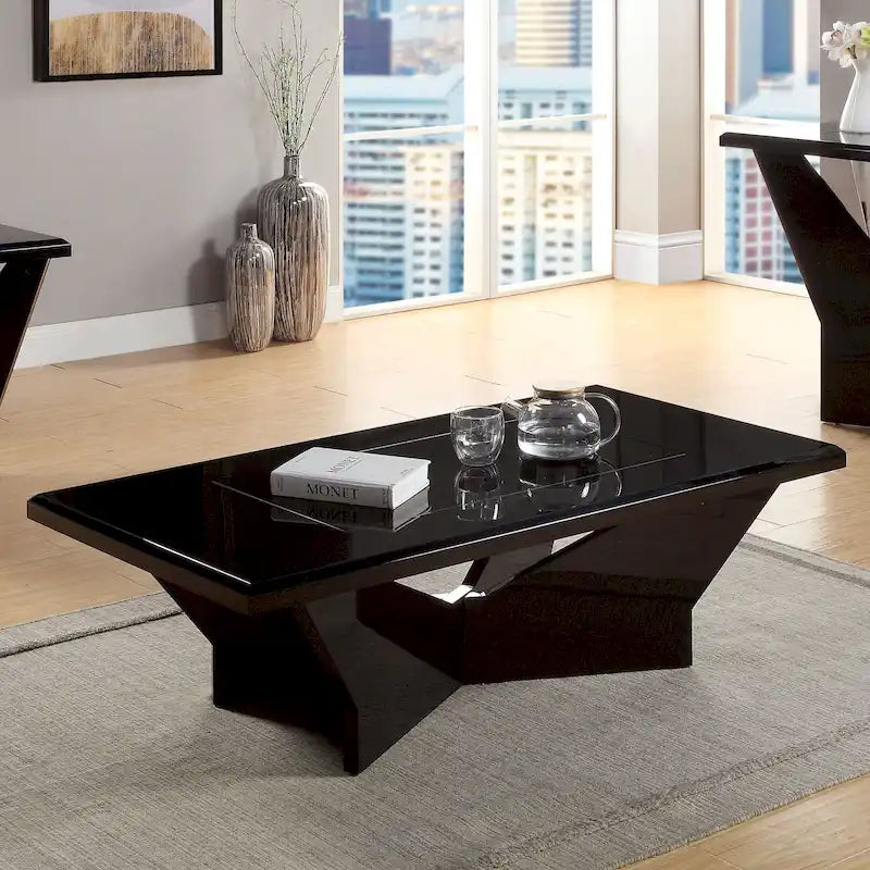 Table basse Ameena avec plateau en verre de Furniture of America
