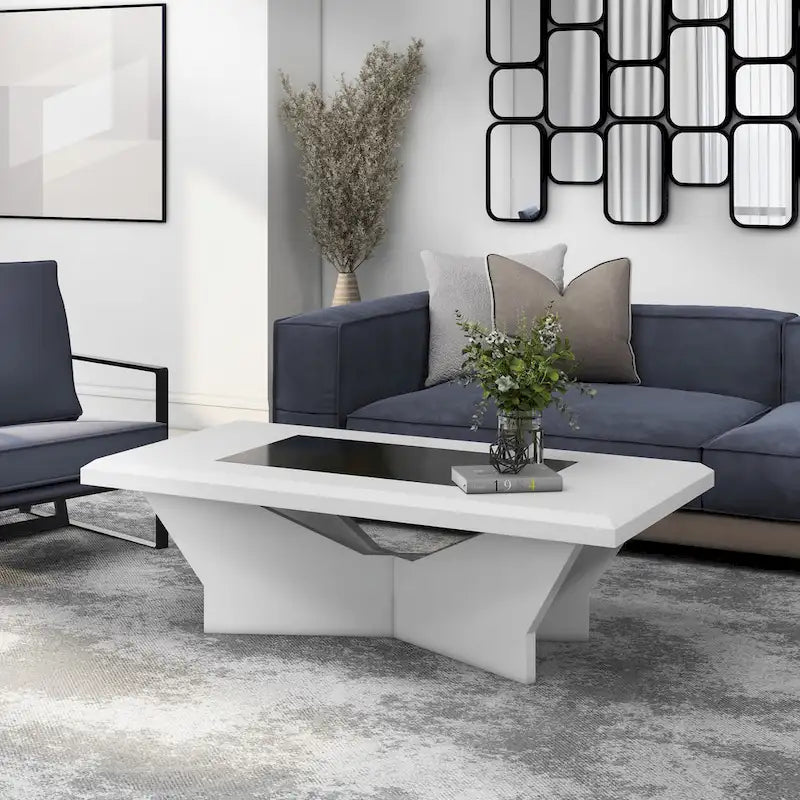 Table basse Ameena avec plateau en verre de Furniture of America