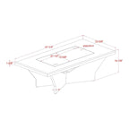 Table basse Ameena avec plateau en verre de Furniture of America