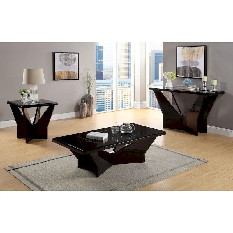 Table basse Ameena avec plateau en verre de Furniture of America