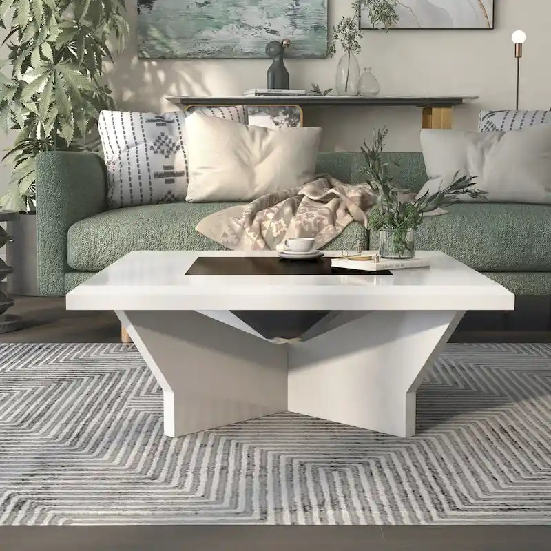 Table basse Ameena avec plateau en verre de Furniture of America