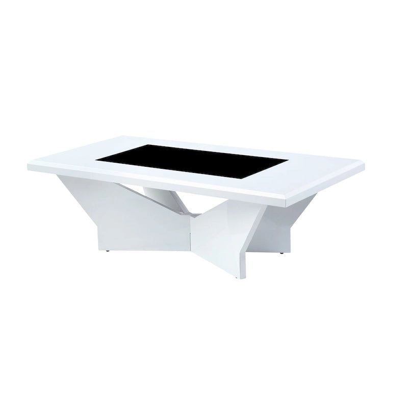 Table basse Ameena avec plateau en verre de Furniture of America