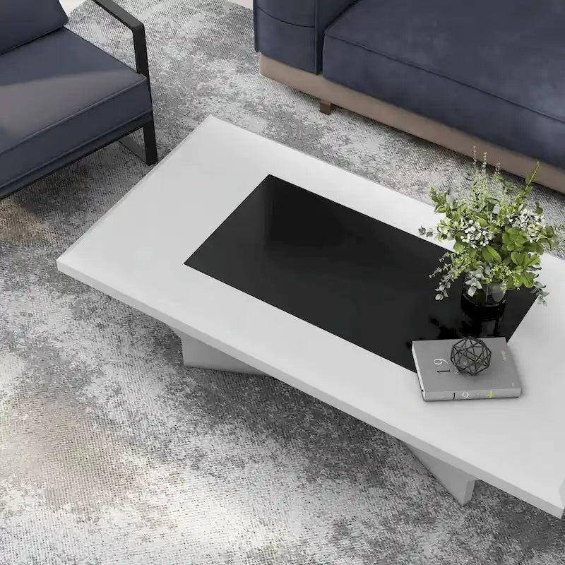 Table basse Ameena avec plateau en verre de Furniture of America