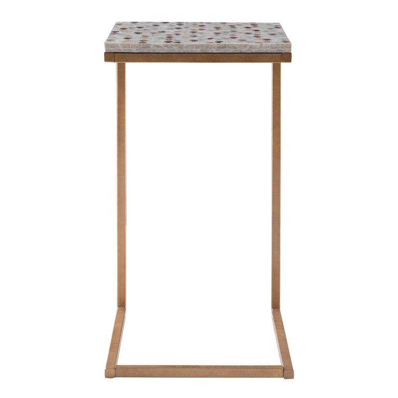 Table d'appoint en mosaïque de poisson capiz Shawnee