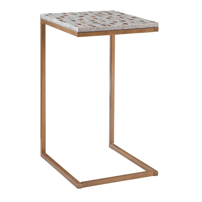 Table d'appoint en mosaïque de poisson capiz Shawnee
