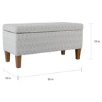 Banc de rangement texturé grand modèle Harmar Porch & Den