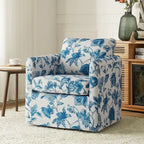 Fauteuil pivotant déhoussable Erkenbald avec coussin amovible par HULALA HOME